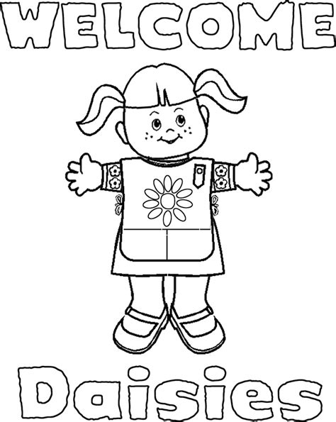 Daisy Girl Scout Coloring Pages At Free Printable