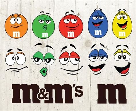 Layered M And M Faces And Letter M Mandm Svg Bundle M And M Clipart