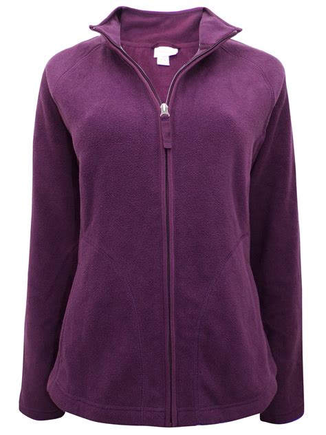 Merona Merona Purple Zip Through Fleece Jacket Size Xsmall To Xxlarge