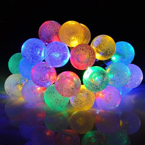 Mpow Solar Outdoor String Lights 20ft 30 Led Multi Color Four Color