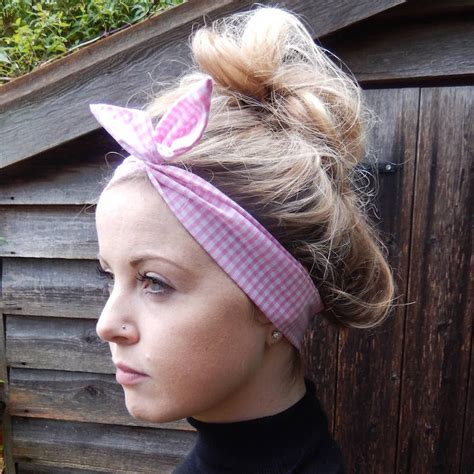 Pink Gingham Hair Bow By While Stanley Sleeps