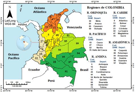Ubicaci N Geogr Fica De Las Regiones De Colombia Download Scientific Diagram