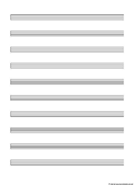 Printable Blank Sheet Music With Measures