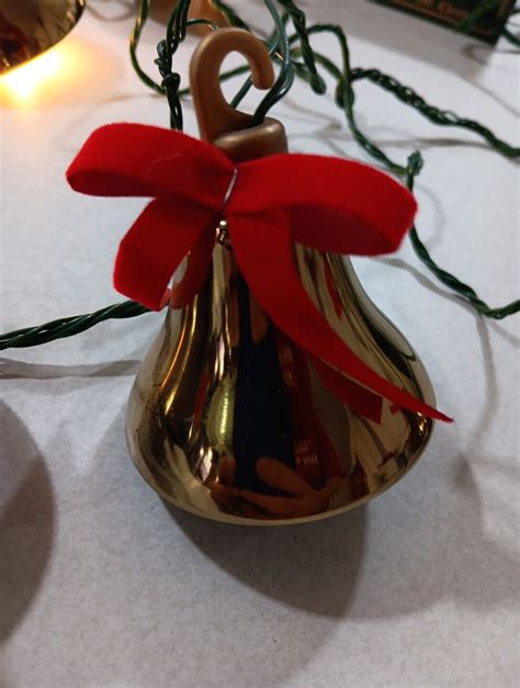 Vtg Mr Christmas Bells Of Christmas Musical Lighted Brass Bell And 15