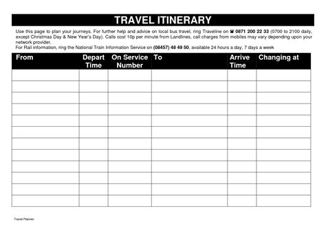 10 Best Images of Printable Itinerary Templates - Free Printable Daily