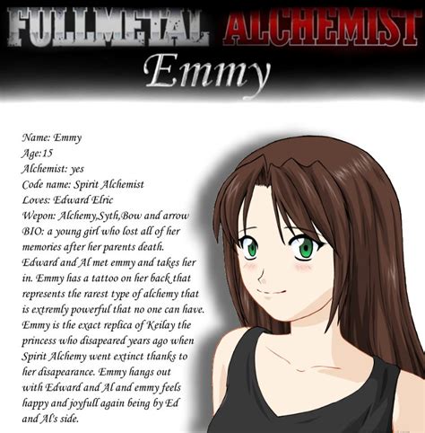 Fma Oc Emmy Profile By Awoken Artist On Deviantart
