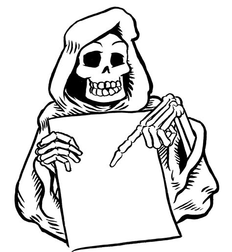 Grim Reaper Coloring Pages Best Coloring Pages For Kids