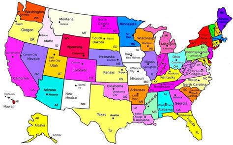United States Map Template Blank Awesome Map Of The Us With States