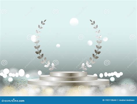 Silver Laurel Wreath Icon 1 Cartoon Vector 69340541