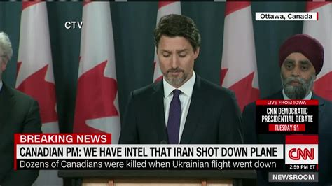 Trudeau Says Canada Has Intelligence Showing The Plane Was Shot Down By