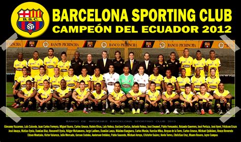 Barcelona sumó su quinta victoria en brasil por copa libertadores. Plantilla Completa 2012 Barcelona Sporting Club ~ Imagenes ...