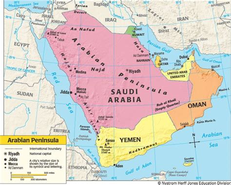 Arabian Peninsula Mapa Lugares