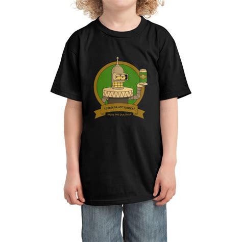 To Beer Or Not To Beer Bender Edition Kids T Shirt Enrico Ceriani