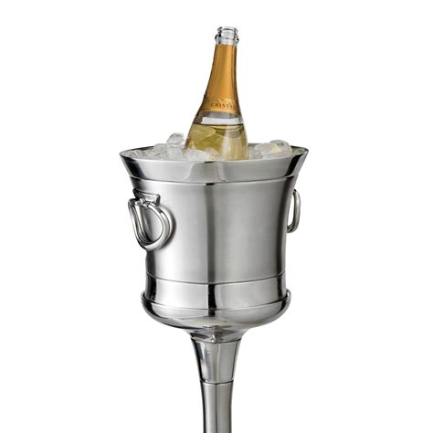 Double Walled Stainless Steel Champagne Bucket And Stand The Green Head