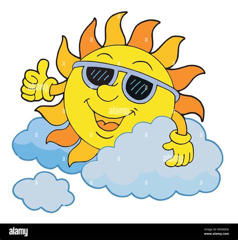 Sun With Sunglasses Vector Illustration Stock Vector Image And Art Alamy
