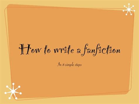 How To Write A Fanfiction