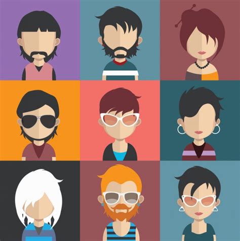 Set Of People Avatar Icons — Stock Vector © Sky Designs 85802838