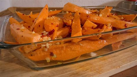 Ofen- Süßkartoffeln Rezept mit Bild