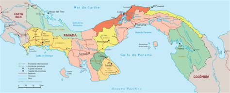 Mapa Político Do Panamá