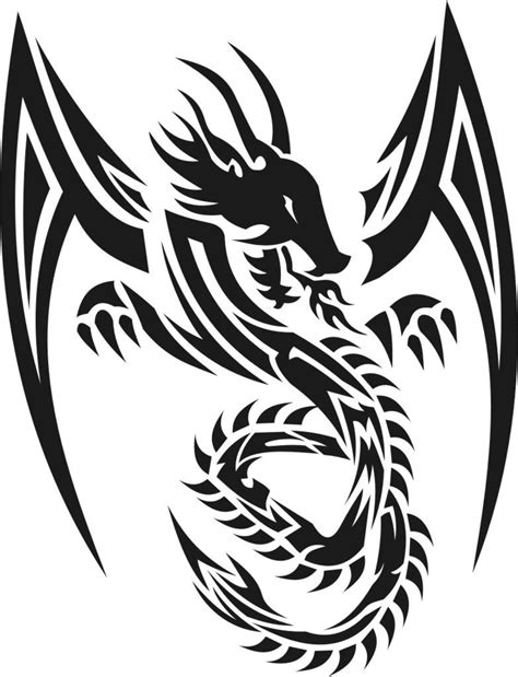 37 Tribal Dragons For Sticker Design Inspiration Uprinting Dragon