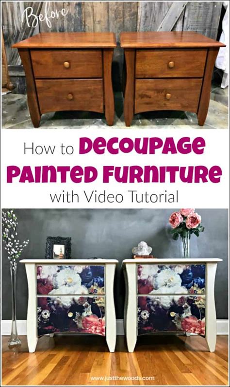 Find over 100+ of the best free furniture images. Decoupage Furniture Tutorial: How to Add Tissue to Painted ...