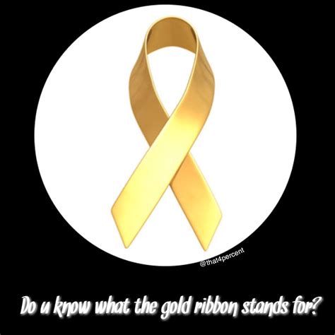 Do You Know What A Gold Ribbon Is Childhood Cancer Awareness