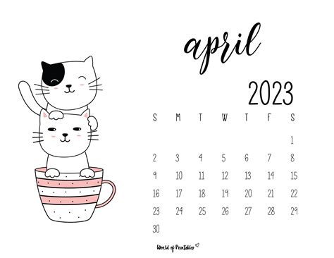 April 2023 Calendars 100 Stylish Printables World Of Printables