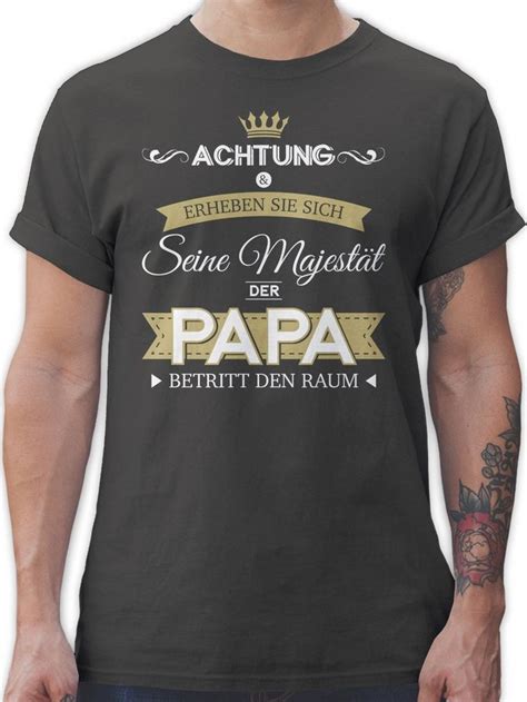 shirtracer t shirt seine majestät der papa papa und vater geschenk herren premium t shirt