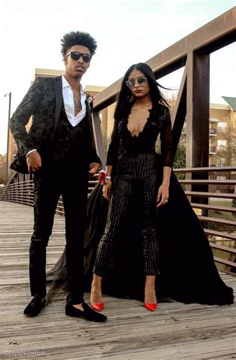 Black Dress Couples Matching Homecoming Outfits On Stylevore