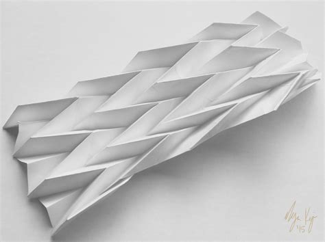 Programmed Paper Resting Miura Ori Origami Fold Study Craft Paper