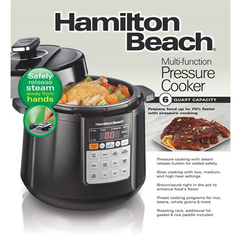Hamilton Beach 6 Quart Multi Function Pressure Cooker 34501