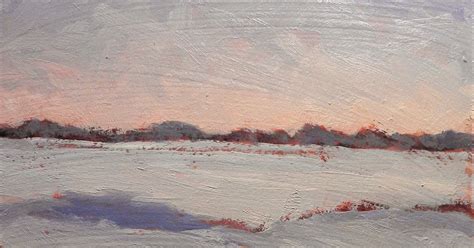 Painting Daily Heidi Malott Original Art Snowy Sunset Winter Landscape