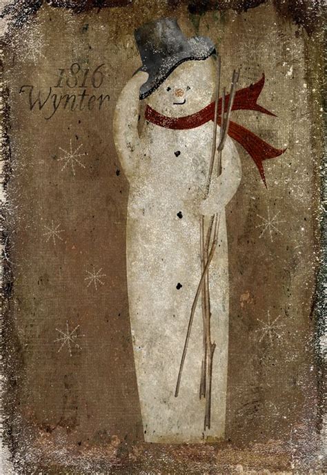 Wynter Snowman Christmas Paintings Primitive Christmas Primitive Crafts