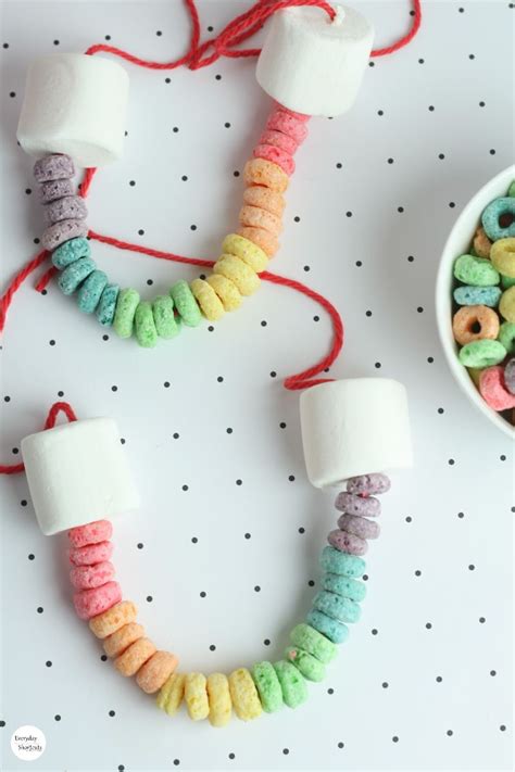 Rainbow Edible Necklace Kids Food Crafts Edible Crafts Food Crafts