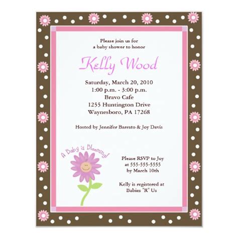4x5 A Baby Is Blooming Daisy Baby Shower Invite Zazzle