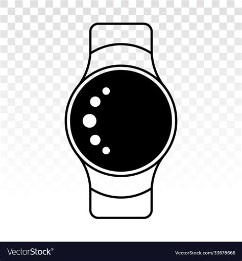 Smartwatch Smart Watch Flat Icon For Apps Or Vector Image