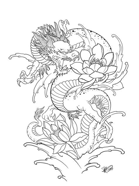 Dragon Dragon Tattoo Stencil Dragon Tattoo Outline Dragon Tattoo