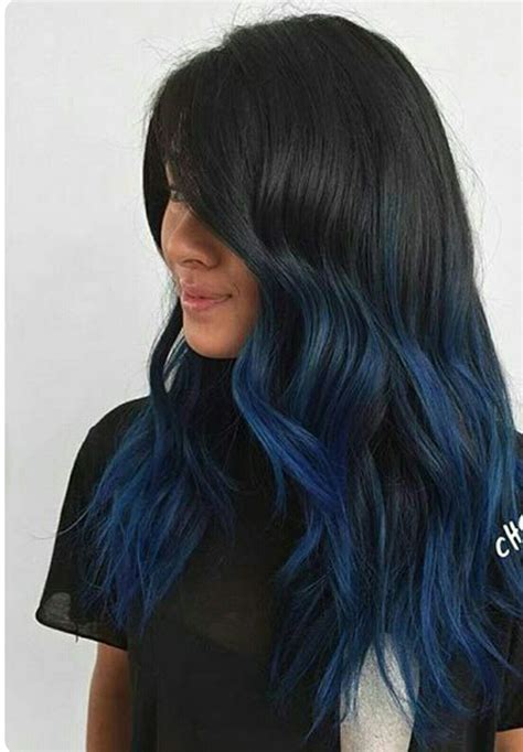 Shatush Blue Ombre Hair Color Cool Hair Color Hair Colors Balayage Highlights Balayage