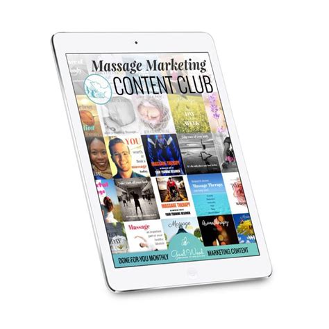 Massage Marketing Content Club Done For You Massage Marketing Massage Marketing Massage