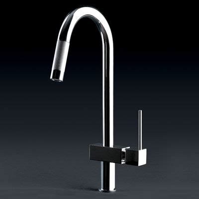 Vola's new minimalist kitchen faucet shown here comes in matte white. rubinetto cucina.. idee? - Forum Arredamento.it