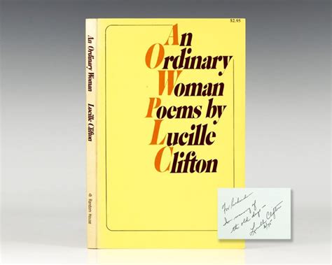 An Ordinary Woman Lucille Clifton First Edition Signed