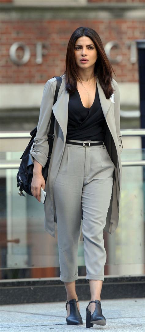 Priyanka Chopra Swings Into Action On The Set Of Quantico Season 2 Casual Work Outfits