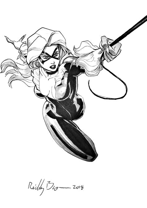 Artists First Sketch Of Black Cat Reilly Brown Spiderman Black Cat