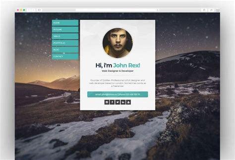 Create wordpress website with the best free wordpress themes. Cards - Personal vCard, Resume/CV & Portfolio WordPress ...
