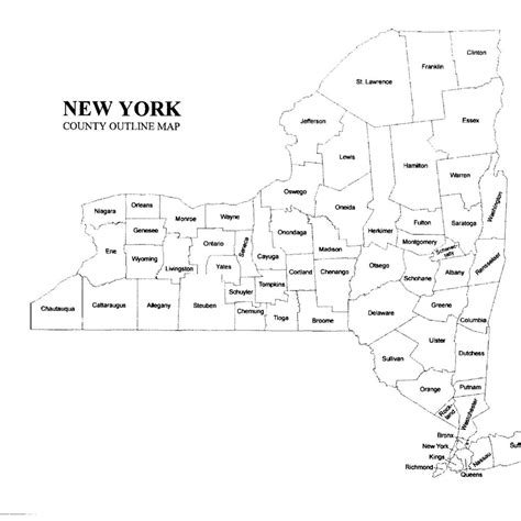New York County Map Jigsaw Genealogy