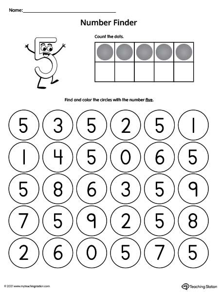 Number Recognition Worksheets For Kindergarten Printable Kindergarten