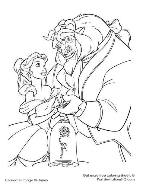 Beauty And The Beast Coloring Pages To Download And Print For Free