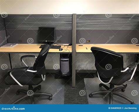 Empty Office Cubicle Stock Photo Image Of Office Workstation 84689820