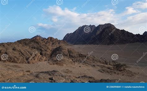 Image Of The Desert And Mountains On The Sinai Peninsula At Sunset The