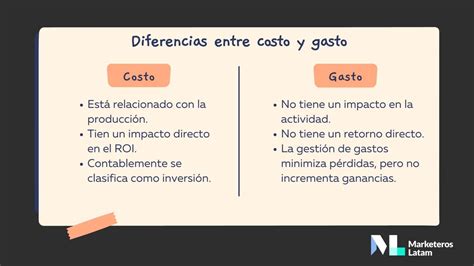 Descubre La Diferencia Entre Costo Y Gasto — Marketeros Latam